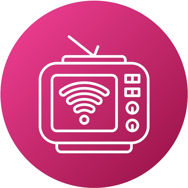 Diseño vectorial de estilo de icono de canal en vivo