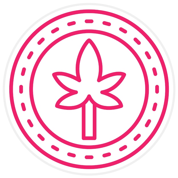 Diseño vectorial Estilo de icono de cáñamo orgánico