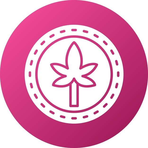 Diseño vectorial Estilo de icono de cáñamo orgánico