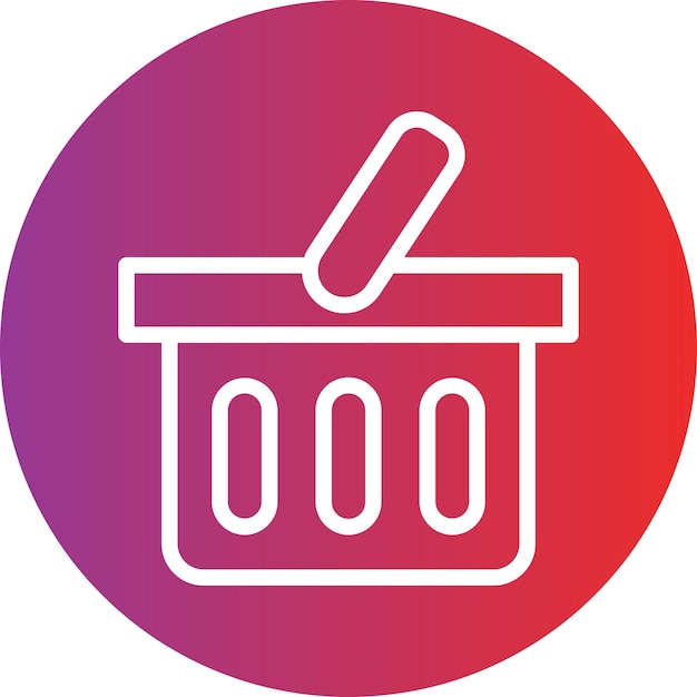 Diseño vectorial Estilo del icono de la canasta de compras