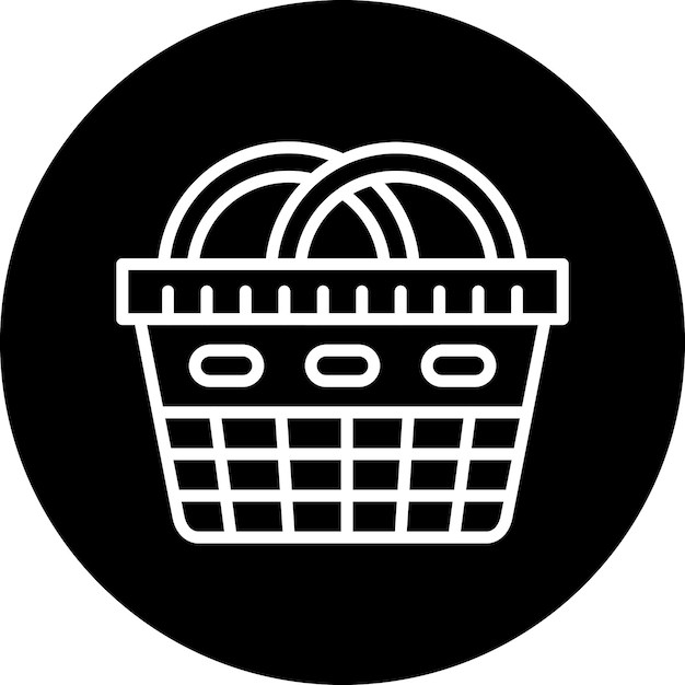 Diseño vectorial Estilo del icono de la canasta de compras