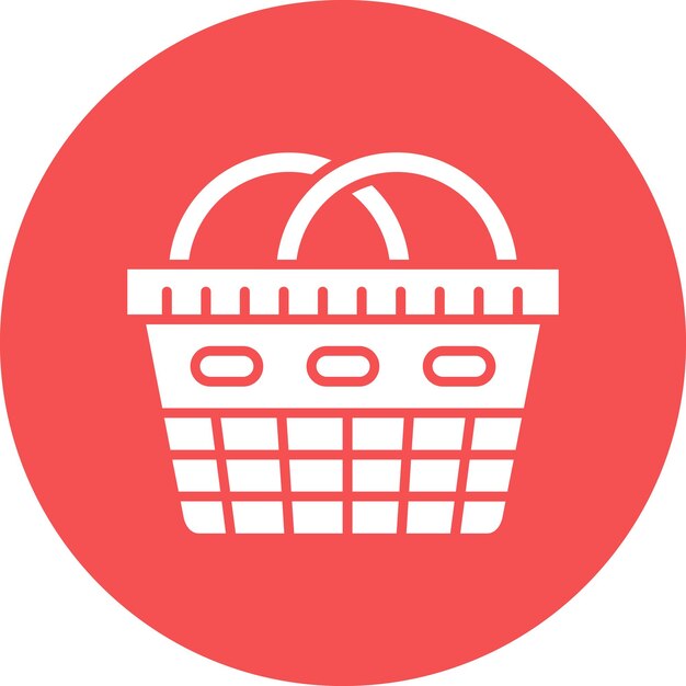 Diseño vectorial Estilo del icono de la canasta de compras