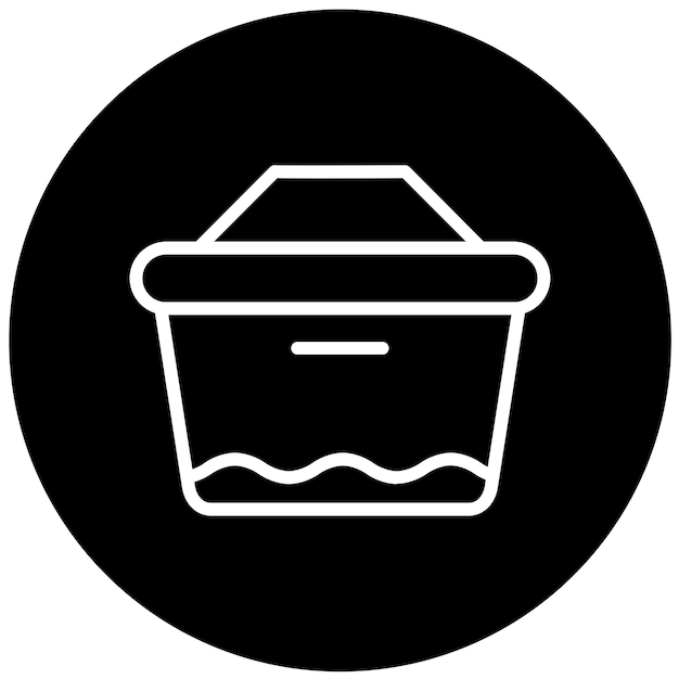 Diseño vectorial Estilo del icono de la canasta de compras