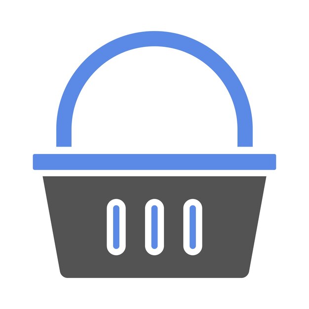 Diseño vectorial Estilo del icono de la canasta de compras