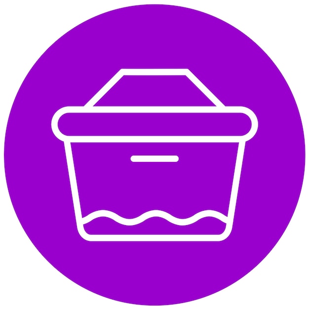 Diseño vectorial Estilo del icono de la canasta de compras