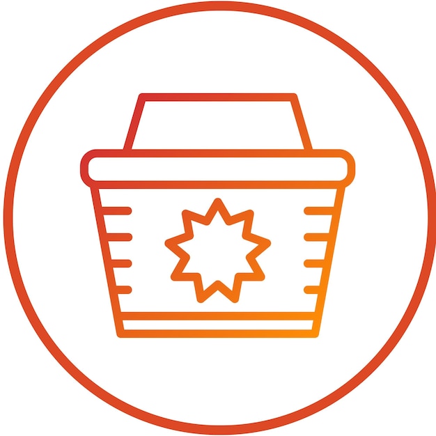 Diseño vectorial Estilo del icono de la canasta de compras
