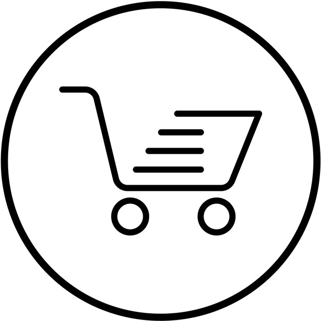Diseño vectorial Estilo del icono de la canasta de compras