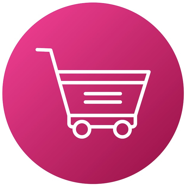 Diseño vectorial Estilo del icono de la canasta de compras