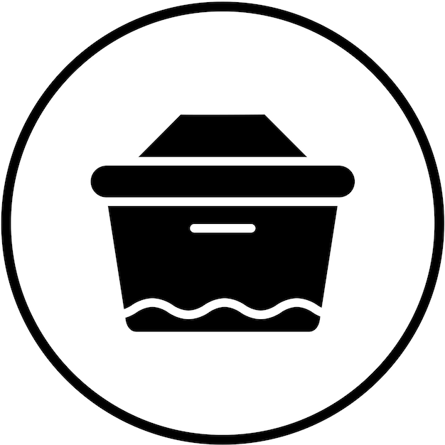 Diseño vectorial Estilo del icono de la canasta de compras