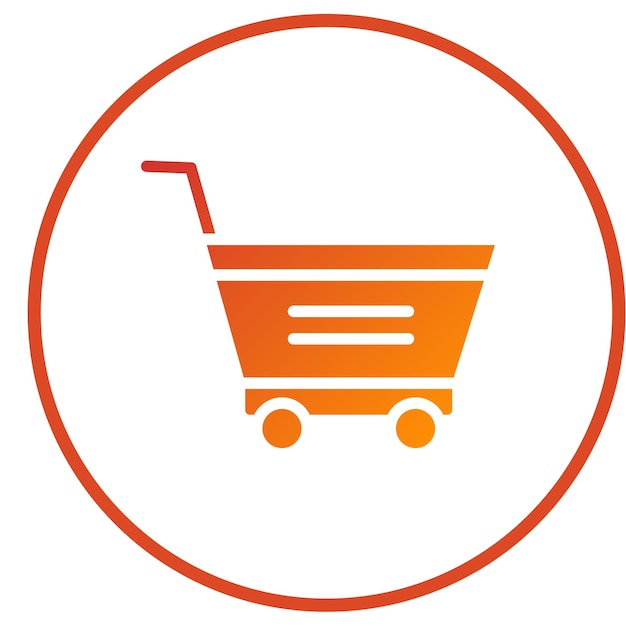 Diseño vectorial Estilo del icono de la canasta de compras