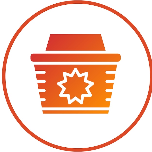 Diseño vectorial Estilo del icono de la canasta de compras
