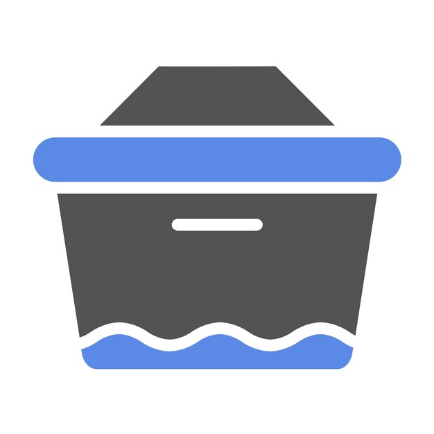 Diseño vectorial Estilo del icono de la canasta de compras