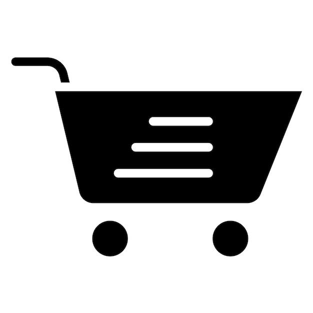 Diseño vectorial Estilo del icono de la canasta de compras