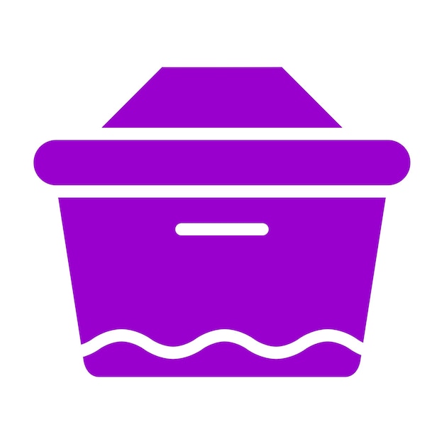 Diseño vectorial Estilo del icono de la canasta de compras