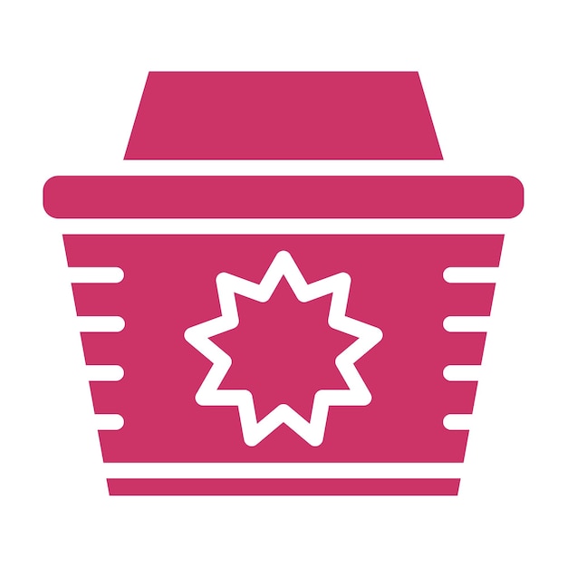 Diseño vectorial Estilo del icono de la canasta de compras