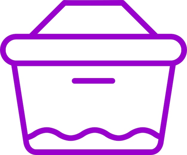 Diseño vectorial Estilo del icono de la canasta de compras