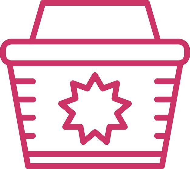 Diseño vectorial Estilo del icono de la canasta de compras