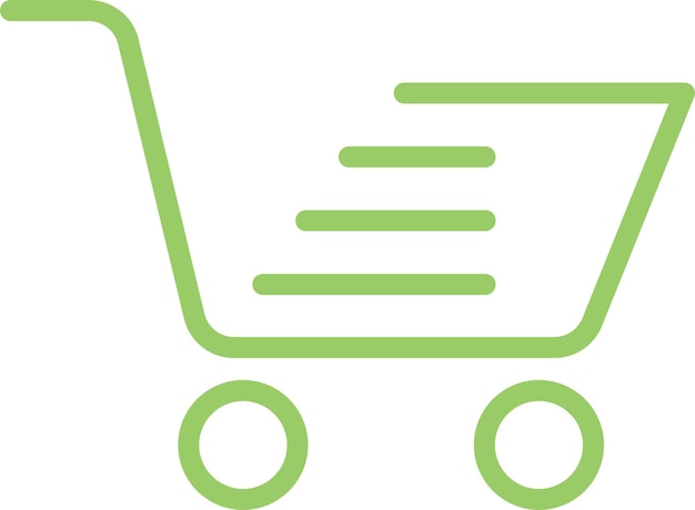 Diseño vectorial Estilo del icono de la canasta de compras