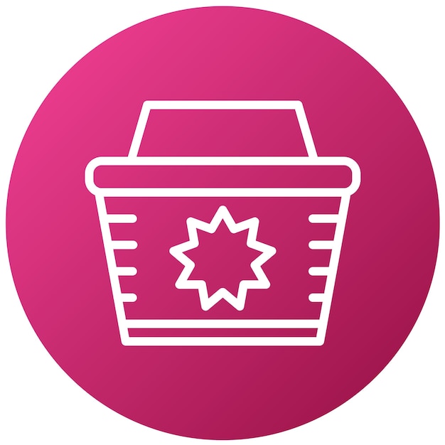 Diseño vectorial Estilo del icono de la canasta de compras