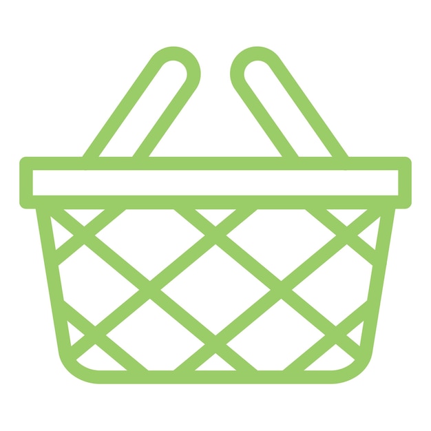 Diseño vectorial Estilo del icono de la canasta de picnic