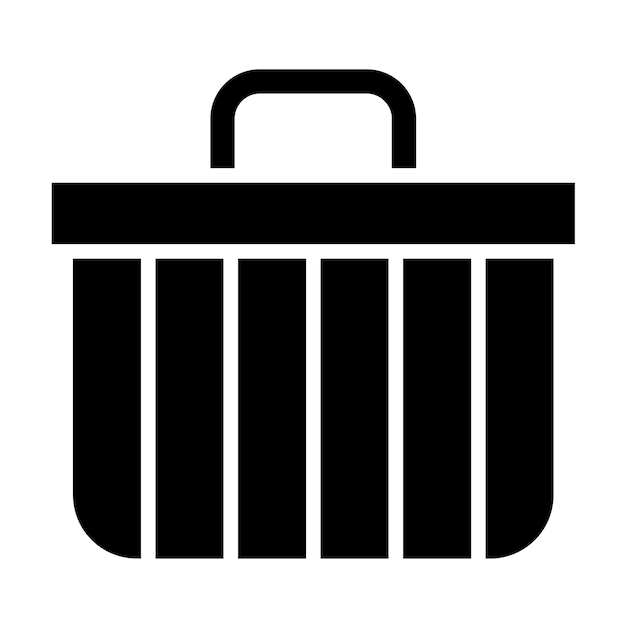 Diseño vectorial Estilo del icono de la canasta de picnic