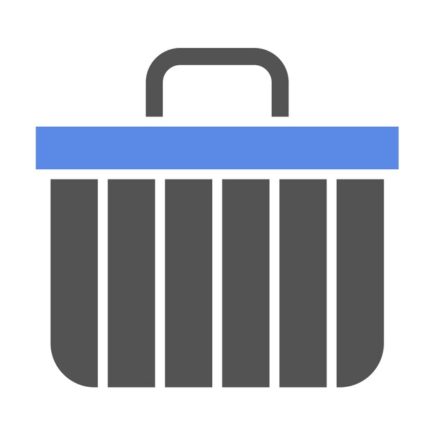 Diseño vectorial Estilo del icono de la canasta de picnic