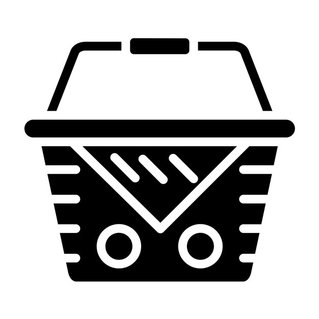Diseño vectorial Estilo del icono de la canasta de picnic