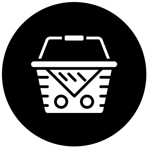 Diseño vectorial Estilo del icono de la canasta de picnic