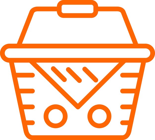 Diseño vectorial Estilo del icono de la canasta de picnic