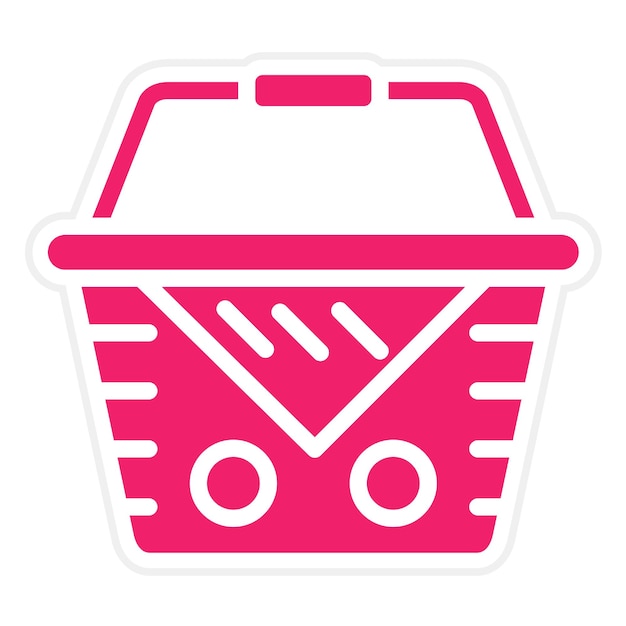 Diseño vectorial Estilo del icono de la canasta de picnic