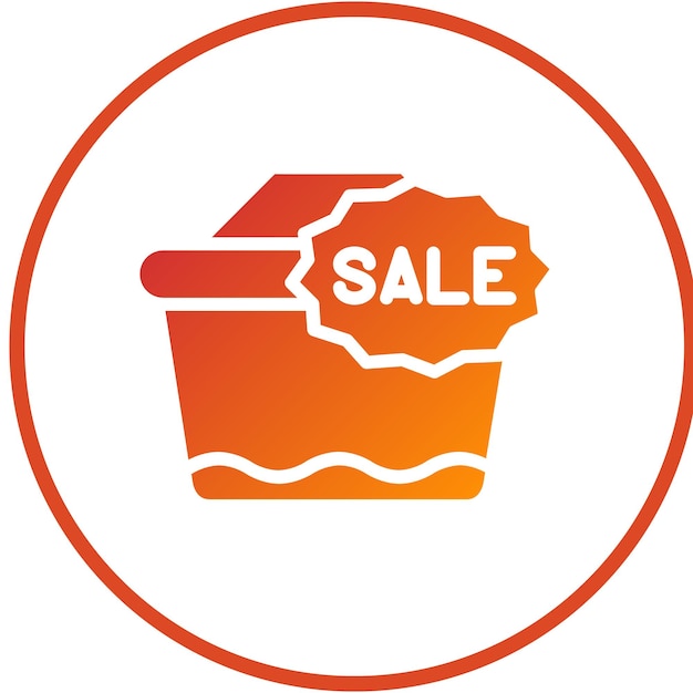 Diseño vectorial Estilo del icono de la canasta de ventas