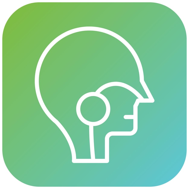 Diseño vectorial Estilo del icono del cáncer de cabeza y cuello
