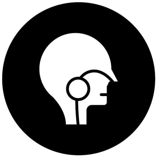 Diseño vectorial Estilo del icono del cáncer de cabeza y cuello