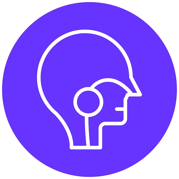 Diseño vectorial Estilo del icono del cáncer de cabeza y cuello