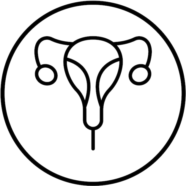 Diseño vectorial de estilo de icono de cáncer de ovario