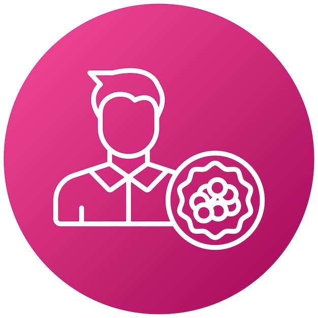 Diseño vectorial del estilo del icono del cáncer