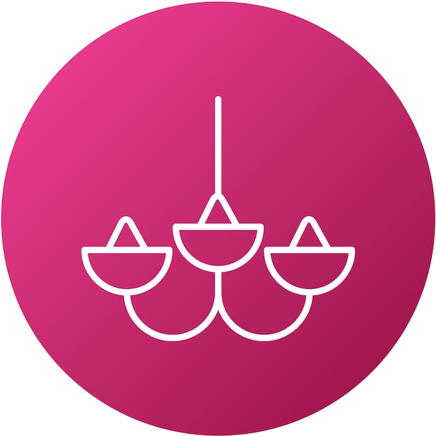 Diseño vectorial Estilo del icono del candelabro