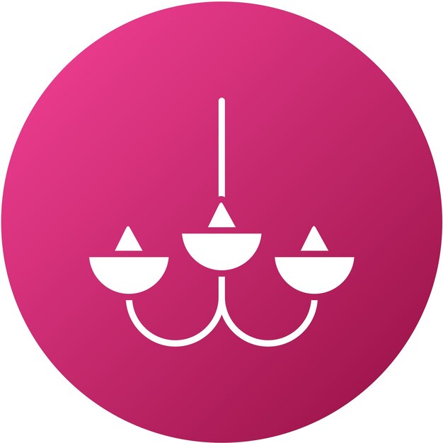 Diseño vectorial Estilo del icono del candelabro