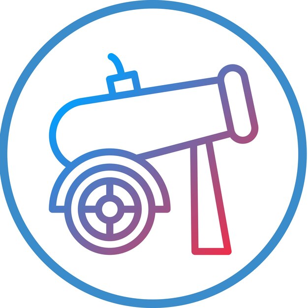 Diseño vectorial Estilo del icono del cañón
