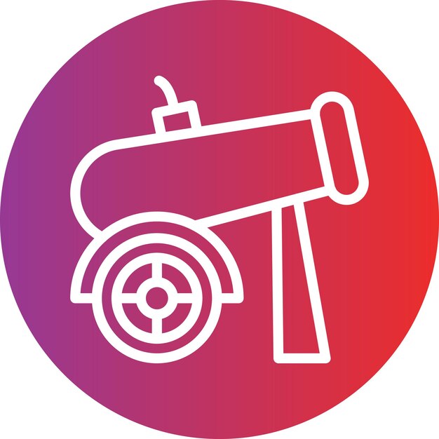 Diseño vectorial Estilo del icono del cañón