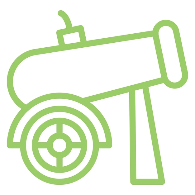 Diseño vectorial Estilo del icono del cañón