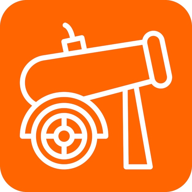 Diseño vectorial Estilo del icono del cañón