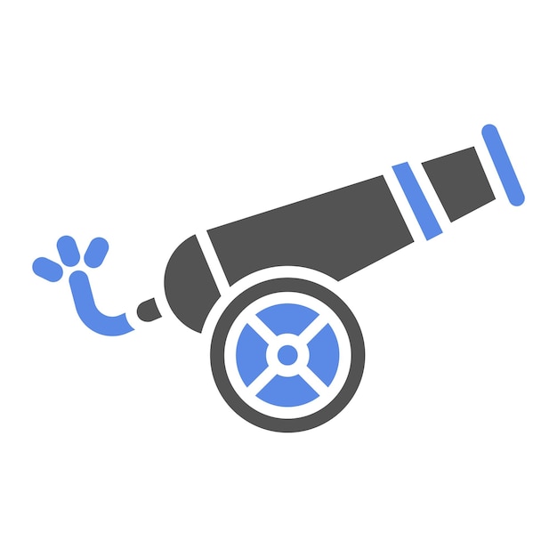 Diseño vectorial Estilo del icono del cañón