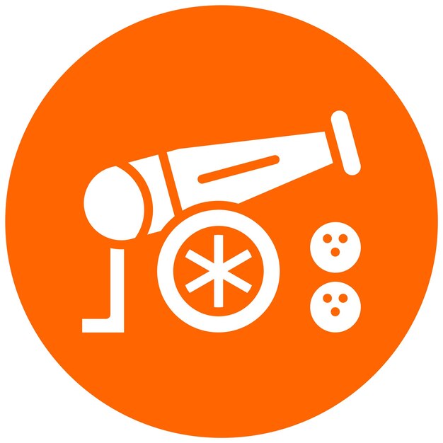 Diseño vectorial Estilo del icono del cañón