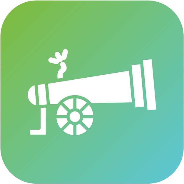 Diseño vectorial Estilo del icono del cañón