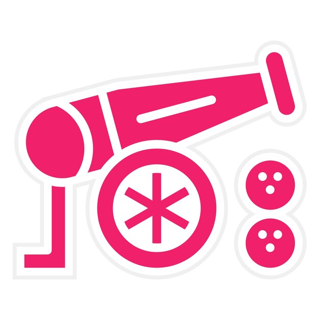 Diseño vectorial Estilo del icono del cañón