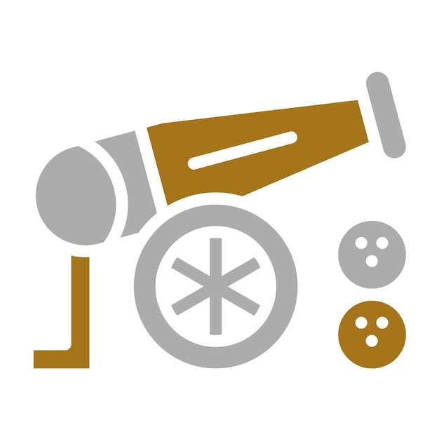 Diseño vectorial Estilo del icono del cañón
