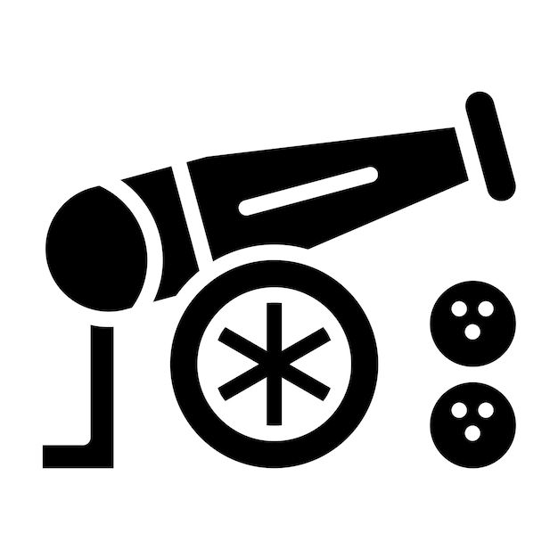 Diseño vectorial Estilo del icono del cañón