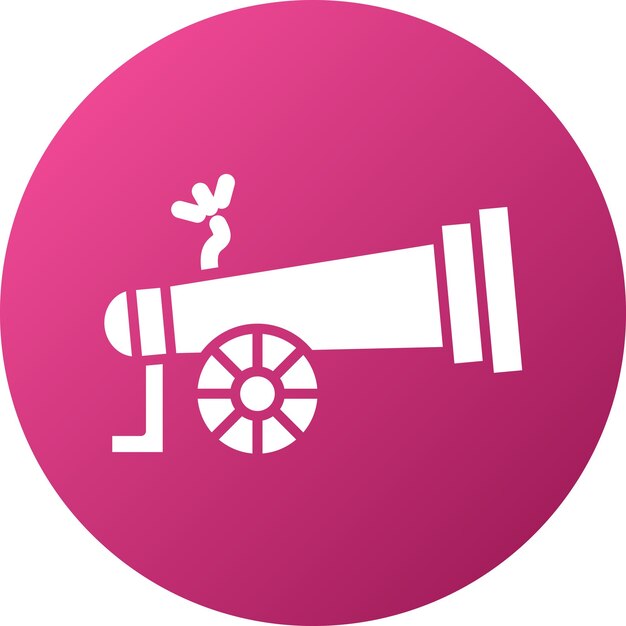 Diseño vectorial Estilo del icono del cañón