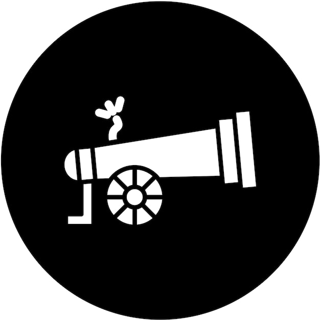 Diseño vectorial Estilo del icono del cañón